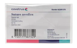 Covetrus Agujas de Sutura 1/2 Corte SZ 19 (25 mm) Ojo Regular 12U